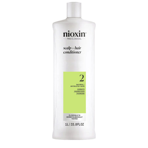 Nioxin System 2 Scalp + Hair Conditioner for Progressed Thinning Natural Hair 1000ml