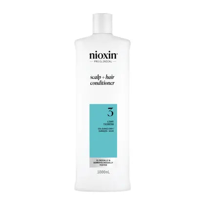 Nioxin System 3 Scalp + Hair Conditioner Coloured/Dry Hair with Light Thinning 1000ml